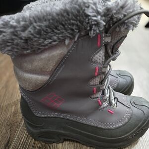 Columbia Gray and Pink Winter Boots